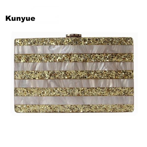 new messenger bag brand designer vintage striped evening bag luxury golden sequin acrylic clutch purse bridal party prom handbag
new messenger bag brand designer vintage striped evening bag luxury golden sequin acrylic clutch purse bridal party prom handbag