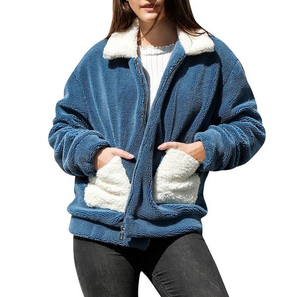 women plush coat new arrival casual solid pocket faux fur outwear cardigan loose sweater zipper coat winter jacket manteau femme, Black;brown
women plush coat new arrival casual solid pocket faux fur outwear cardigan loose sweater zipper coat winter jacket manteau femme, Black;brown