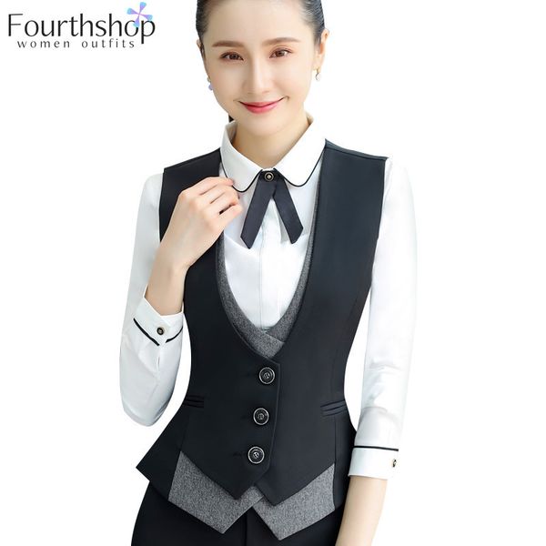 elegant vintage waistcoat for women formal vest jackets patchwork office lady work outwear autumn winter business female, Black;white
elegant vintage waistcoat for women formal vest jackets patchwork office lady work outwear autumn winter business female, Black;white