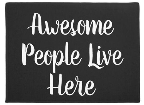 funny awesome people live here door mats black joke typography welcome doormat anti slip floor entrance door mat rug carpet home
funny awesome people live here door mats black joke typography welcome doormat anti slip floor entrance door mat rug carpet home