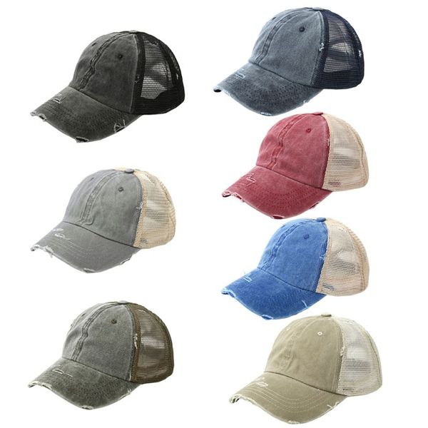 women summer messy bun baseball cap vintage washed color breathable mesh back adjustable snapback distressed sun hat, Blue;gray
women summer messy bun baseball cap vintage washed color breathable mesh back adjustable snapback distressed sun hat, Blue;gray