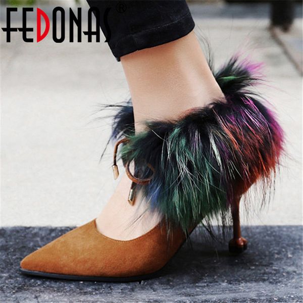 fedonas brand design pumps women quality pumps feather decoration party prom night club shoes woman pointed toe shallow, Black
fedonas brand design pumps women quality pumps feather decoration party prom night club shoes woman pointed toe shallow, Black