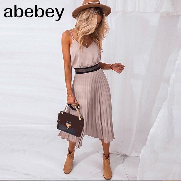 2020 women summer v-neck party dress elegant spaghetti strap female pleated office dresses female pink midi dress, Black;gray
2020 women summer v-neck party dress elegant spaghetti strap female pleated office dresses female pink midi dress, Black;gray