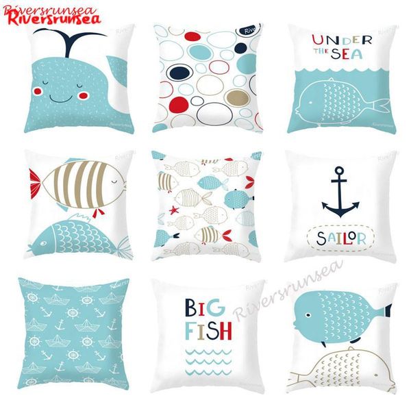mediterranean style blue ocean cushion cute cartoon fish whale sailboat anchor nordic decorative sofa pillow for car chair
mediterranean style blue ocean cushion cute cartoon fish whale sailboat anchor nordic decorative sofa pillow for car chair