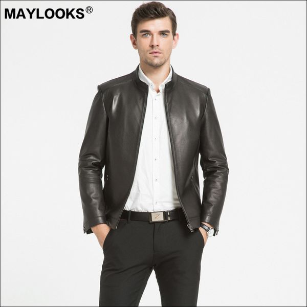 maylooks men's leather jacket in autumn winter 2019 fashion cashmere grain - grain wear-resistant stand collar thermal ws148, Black
maylooks men's leather jacket in autumn winter 2019 fashion cashmere grain - grain wear-resistant stand collar thermal ws148, Black