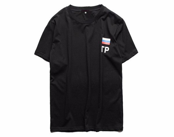 gosha gr flag printed mens womens designer t-shirts summer male female solid color short sleeve tees, White;black
gosha gr flag printed mens womens designer t-shirts summer male female solid color short sleeve tees, White;black