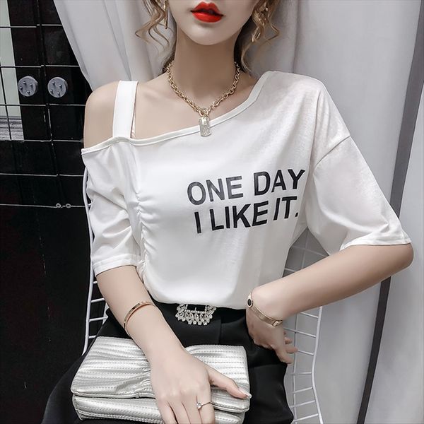 suspender shoulder print short-sleeved 2020 sling loose casual all-match female suspender shoulder print short-sleeved t-shirt 2020 t-sh, White
suspender shoulder print short-sleeved 2020 sling loose casual all-match female suspender shoulder print short-sleeved t-shirt 2020 t-sh, White
