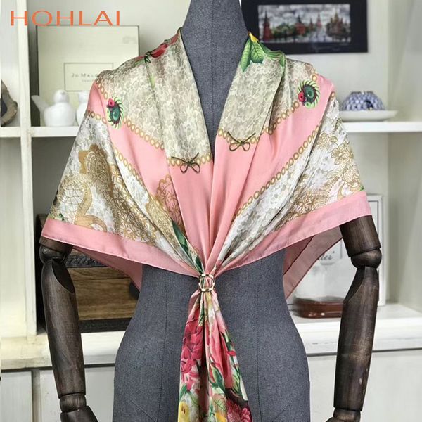 2019 elegent women large square silk scarf printed,120*120cm fashion spring and autumn pink and green polyester silk scarf shawl
2019 elegent women large square silk scarf printed,120*120cm fashion spring and autumn pink and green polyester silk scarf shawl