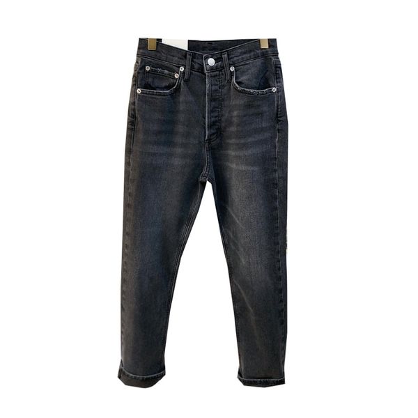 women jeans pants 2020 spring and summer single high waist new jeans straight women were thin, Blue
women jeans pants 2020 spring and summer single high waist new jeans straight women were thin, Blue