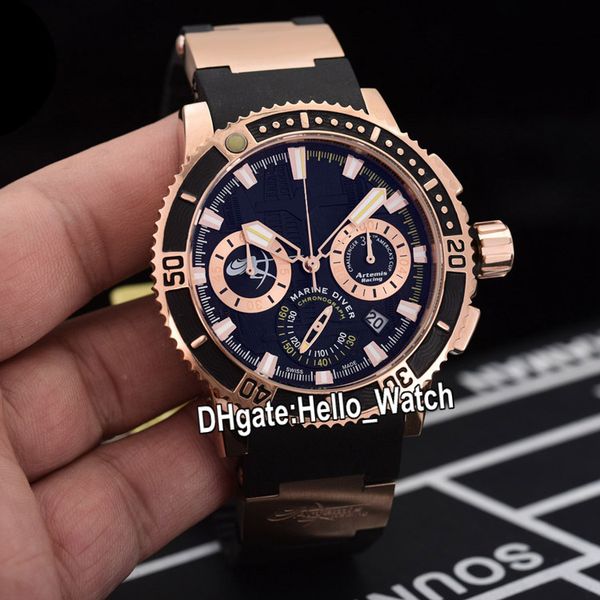 new diver marine 353-98le-3/artemis 353-98le black dial miyota quartz chronograph mens watch rose gold case black rubber strap hello_watch, Slivery;brown
new diver marine 353-98le-3/artemis 353-98le black dial miyota quartz chronograph mens watch rose gold case black rubber strap hello_watch, Slivery;brown