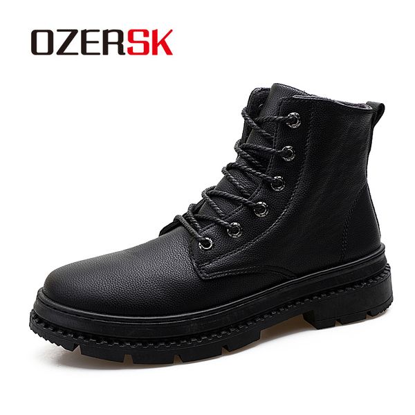 ozersk autumn winter warm men safety work shoes snow boots outdoor footwear ankle boots causal leather shoes, Black
ozersk autumn winter warm men safety work shoes snow boots outdoor footwear ankle boots causal leather shoes, Black