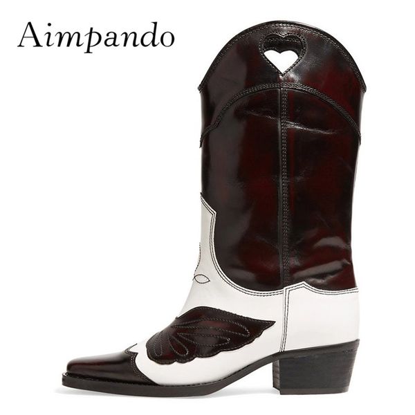 2019 retro real leather ankle boots woman pointed toe embroidery mixed color low heel boots women cowboy femme, Black
2019 retro real leather ankle boots woman pointed toe embroidery mixed color low heel boots women cowboy femme, Black