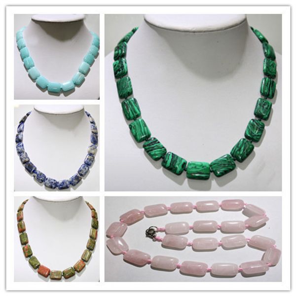 natural stone necklace crystal agates malachite tiger eye square beads for women jewelry necklace vintage style 18 inches, Silver
natural stone necklace crystal agates malachite tiger eye square beads for women jewelry necklace vintage style 18 inches, Silver