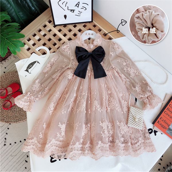 2019 new baby girl sweet lace bow princess dress velvet warm girls kids party birthday dresses children clothes, Red;yellow
2019 new baby girl sweet lace bow princess dress velvet warm girls kids party birthday dresses children clothes, Red;yellow