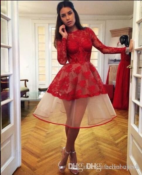 a line red lace long sleeves cocktail party dresses sheer beyonce tea length short abiti da cocktail prom dresses homecoming dresses, Black
a line red lace long sleeves cocktail party dresses sheer beyonce tea length short abiti da cocktail prom dresses homecoming dresses, Black