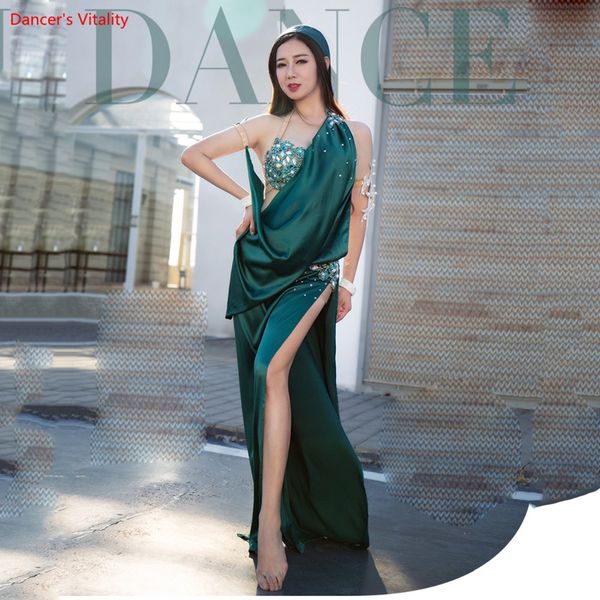 2019 new belly dance performance service women high-grade silk robe dress+bra+headdress 3pcs set, Black;red
2019 new belly dance performance service women high-grade silk robe dress+bra+headdress 3pcs set, Black;red