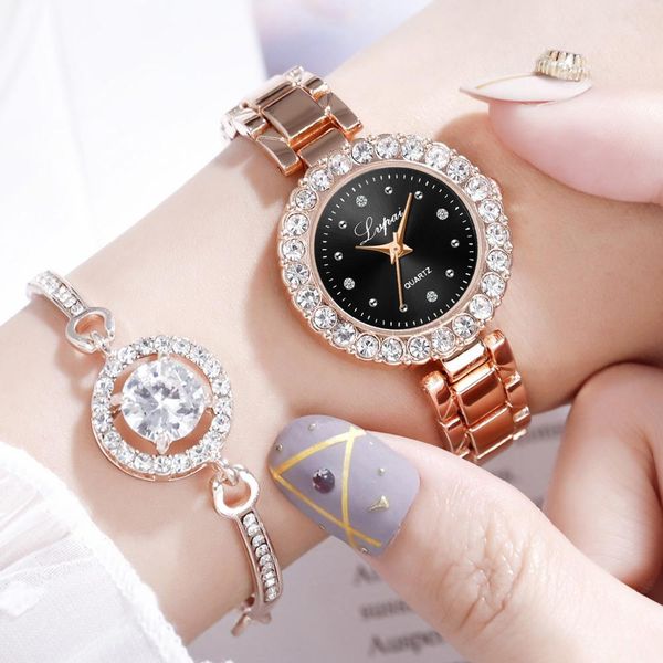 women rose gold watches steel belt quartz watch luxury crystal bracelet watches set female bangle set for lady gift, Slivery;brown
women rose gold watches steel belt quartz watch luxury crystal bracelet watches set female bangle set for lady gift, Slivery;brown