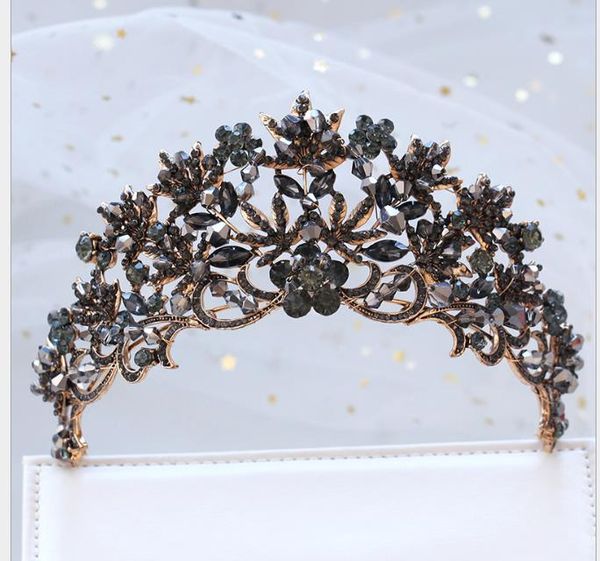 retro black atmospheric marriage crown hair ornament princess birthday hair hoop, Slivery;golden
retro black atmospheric marriage crown hair ornament princess birthday hair hoop, Slivery;golden