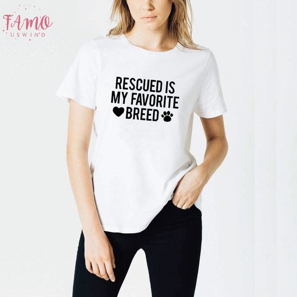rescued is my favorite breed t shirt ladies crewneck shirt rescue dog graphic tees dog lovers casual, White
rescued is my favorite breed t shirt ladies crewneck shirt rescue dog graphic tees dog lovers casual, White