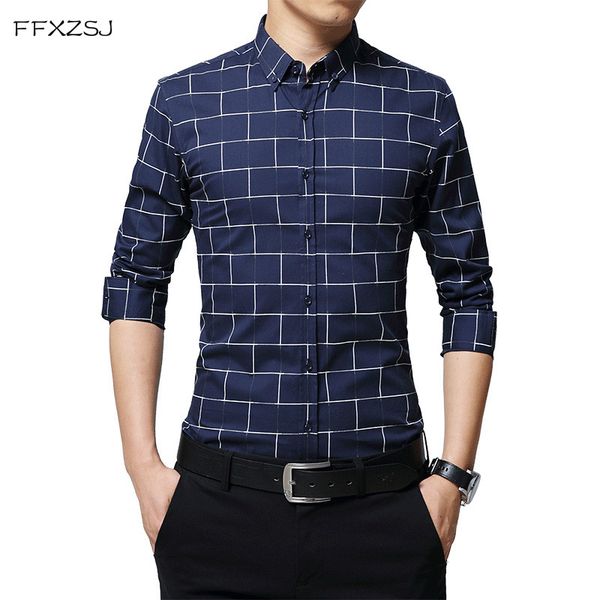 ffxzsj men shirt 2018 spring new fashion slim fit plaid shirts business casual long sleeve cotton shirt plus size, White;black
ffxzsj men shirt 2018 spring new fashion slim fit plaid shirts business casual long sleeve cotton shirt plus size, White;black
