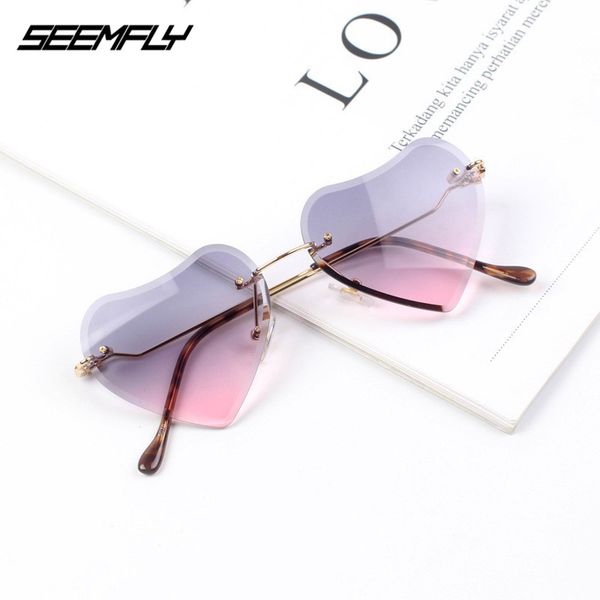 seemfly 2020 ladies heart shaped sunglasses metal women brand designer fashion rimless love clear ocean lenses sun glasses uv400, Blue
seemfly 2020 ladies heart shaped sunglasses metal women brand designer fashion rimless love clear ocean lenses sun glasses uv400, Blue