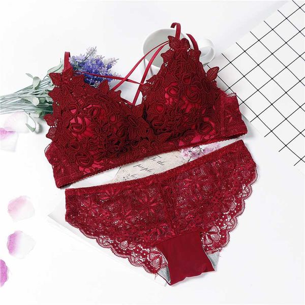 

women wire bra set underwear brassiere lingerie lace bra brief set lingerie lenceria bielizna damska komplety cup ab, Red;black