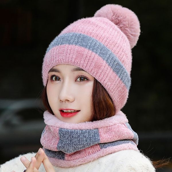 2019 new winter women hat scarf set warmer female caps scarf set wool knitted lady bonnet plush girls hat winter accessory, Blue;gray
2019 new winter women hat scarf set warmer female caps scarf set wool knitted lady bonnet plush girls hat winter accessory, Blue;gray