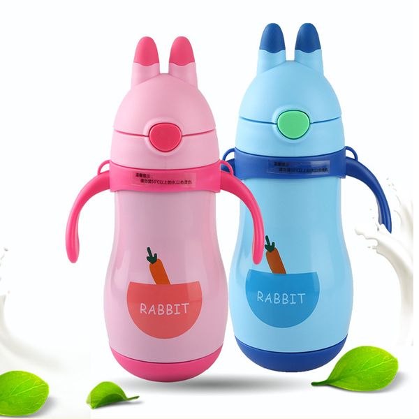 rabbit vacuum cup insulated double wall 304 stainless steel mugs straw cup children water bottle with handgrip
rabbit vacuum cup insulated double wall 304 stainless steel mugs straw cup children water bottle with handgrip