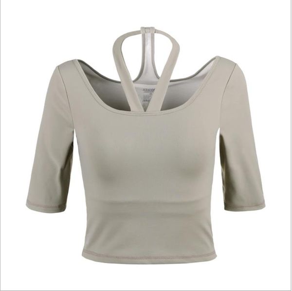 2019 new yoga clothes women with chest pad spring and summer stretch slim fitness clothes camisole sports t-shirt
2019 new yoga clothes women with chest pad spring and summer stretch slim fitness clothes camisole sports t-shirt