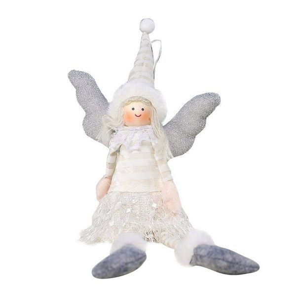 

holiday office christmas doll pendant cute decoration ornament home figurine cloth party angel girl striped festive gift