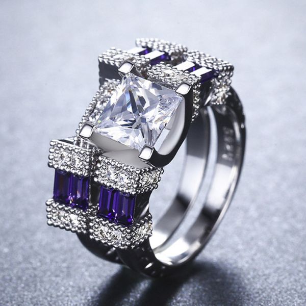 europe and america popular ladies purple zircon copper ring couple ring rings for women jewelry anniversary, Slivery;golden
europe and america popular ladies purple zircon copper ring couple ring rings for women jewelry anniversary, Slivery;golden