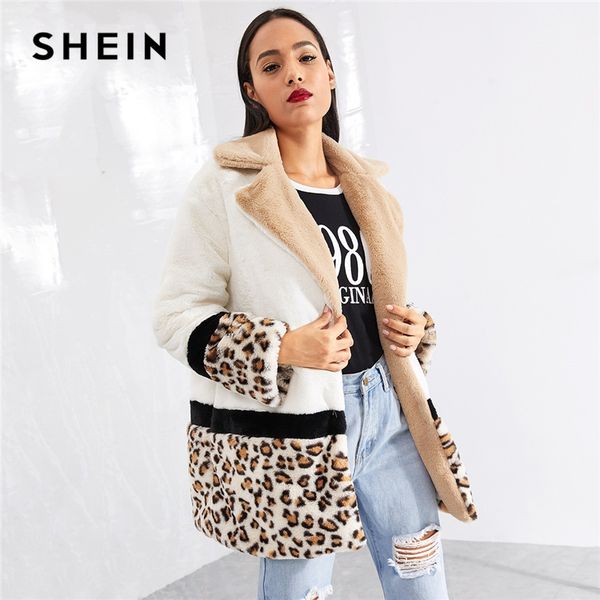 shein multicolor highstreet cut and sew leopard panel faux fur teddy coat weekend casual elegant women coats outerwear, Black
shein multicolor highstreet cut and sew leopard panel faux fur teddy coat weekend casual elegant women coats outerwear, Black