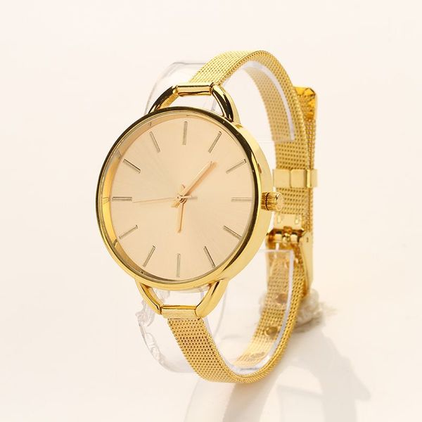 women brief bracelet watches thin mesh band wristwatch gold quartz watches women, Slivery;brown
women brief bracelet watches thin mesh band wristwatch gold quartz watches women, Slivery;brown