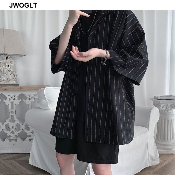 korean striped shirts summer casual half sleeve white black shirts harajuku streetwear loose oversize social button blouse 5xl
korean striped shirts summer casual half sleeve white black shirts harajuku streetwear loose oversize social button blouse 5xl