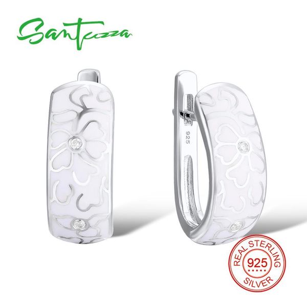 santuzza silver earrings for women authentic 925 sterling silver white flower cubic zirconia brincos fashion jewelry enamel cx200624, Golden;silver
santuzza silver earrings for women authentic 925 sterling silver white flower cubic zirconia brincos fashion jewelry enamel cx200624, Golden;silver