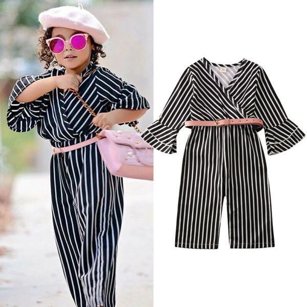 kids clothes baby girls half sleeve romper striped jumpsuit long pants belt autumn striped baby clothing, Blue
kids clothes baby girls half sleeve romper striped jumpsuit long pants belt autumn striped baby clothing, Blue