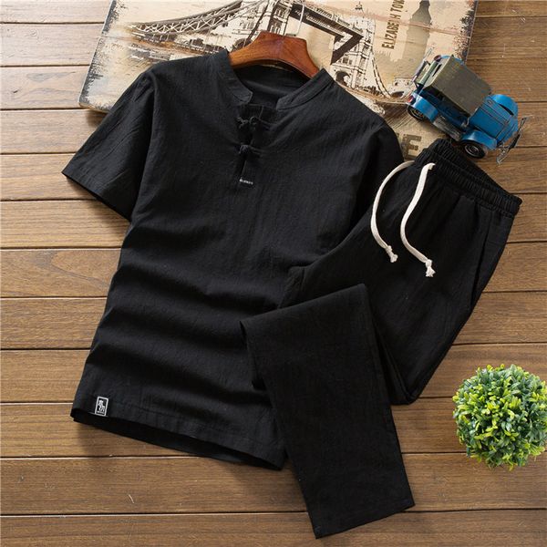 fashion men's cotton and linen sweatpants short sleeve shorts set suit tracksuit 2019 men breathable sportwear dropshipping, Black;blue
fashion men's cotton and linen sweatpants short sleeve shorts set suit tracksuit 2019 men breathable sportwear dropshipping, Black;blue