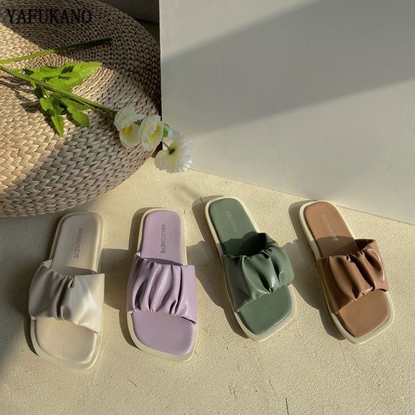 2020 pleated womens slippers fashion square toe flat slides summer beach flip flop sandals woman outdoor casual slippers, Black
2020 pleated womens slippers fashion square toe flat slides summer beach flip flop sandals woman outdoor casual slippers, Black