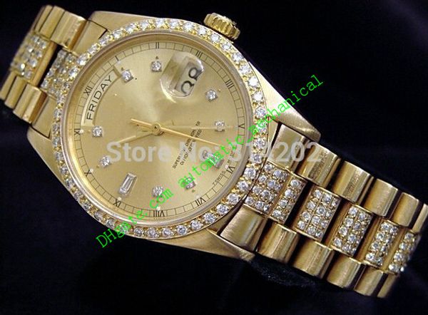 promotion price luxury watches men 18k gold steel bracelet diamond dial wristwatch automatic watches fashion mens watch, Slivery;brown
promotion price luxury watches men 18k gold steel bracelet diamond dial wristwatch automatic watches fashion mens watch, Slivery;brown