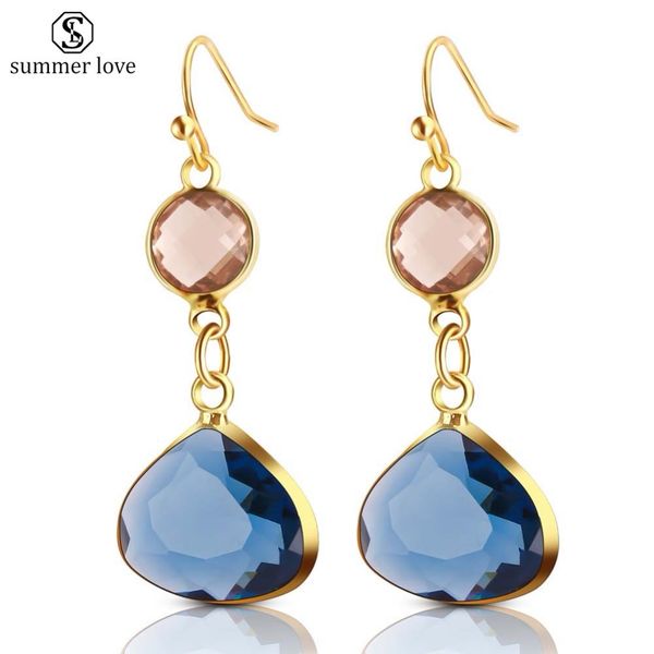 2019 new women's fashion crystal earrings rhinestone blue/pink glass black copper sweet metal ear earrings for girl gift, Silver
2019 new women's fashion crystal earrings rhinestone blue/pink glass black copper sweet metal ear earrings for girl gift, Silver