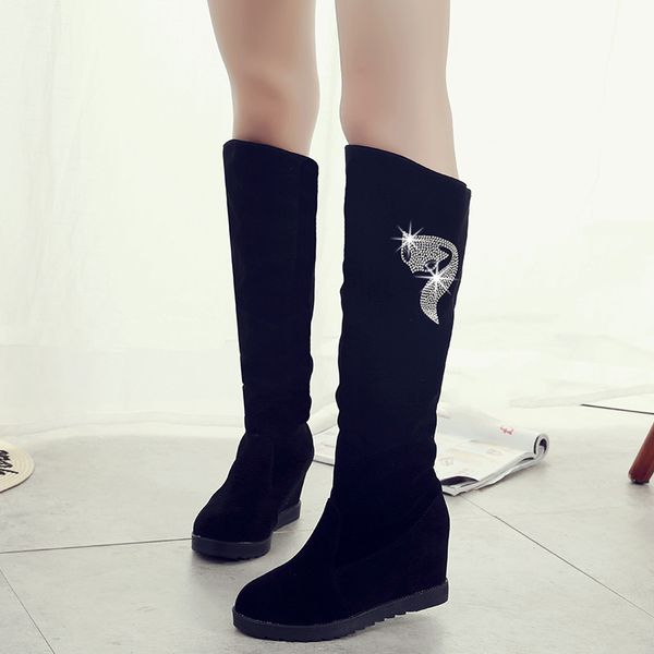 winter boots women shoes woman boots knee high 2019 winter new rhinestone decoration wild plus velvet thick snow, Black
winter boots women shoes woman boots knee high 2019 winter new rhinestone decoration wild plus velvet thick snow, Black