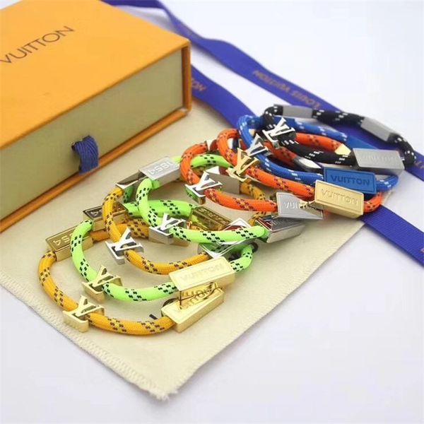 with box luxurious designer jewelry women and men lovers' rope bracelets stainless steel l̴v adjustable bangle valentines gift 77, Golden;silver
with box luxurious designer jewelry women and men lovers' rope bracelets stainless steel l̴v adjustable bangle valentines gift 77, Golden;silver