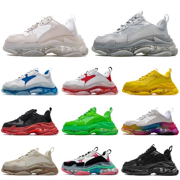 luxury designer 17fw triple s adds a clear bubble midsole men women sports sneakers neon green rainbow casual dad shoes
luxury designer 17fw triple s adds a clear bubble midsole men women sports sneakers neon green rainbow casual dad shoes