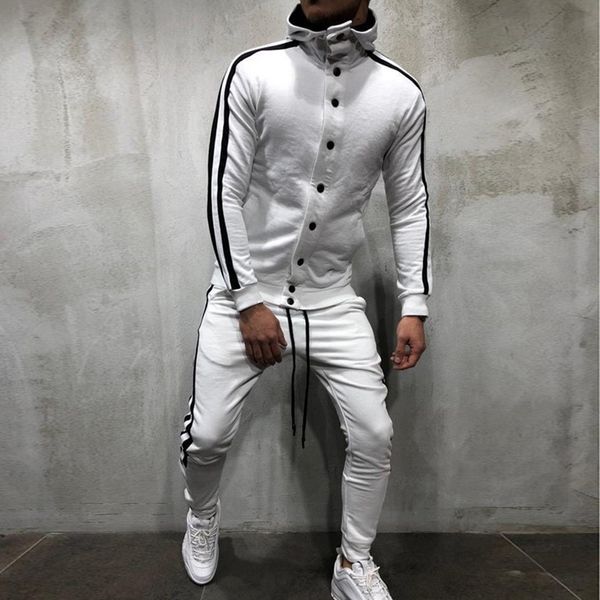 men sport suit slim stripe long sleeve button sportwear sets autumn winter running sets sweat gyms jogging male tracksuit, Black;blue
men sport suit slim stripe long sleeve button sportwear sets autumn winter running sets sweat gyms jogging male tracksuit, Black;blue
