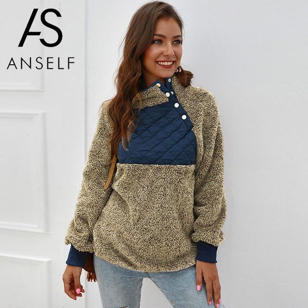 teddy hoodies women warm fleeces sweatshirt turtleneck buttoned raglan long sleeves spliced fluffy autumn pullovers outwear, Black
teddy hoodies women warm fleeces sweatshirt turtleneck buttoned raglan long sleeves spliced fluffy autumn pullovers outwear, Black