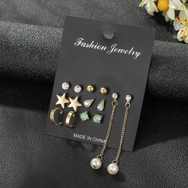 2020 trendy simualted pearl rhinestone crystal stud earrings set for women fashion small moon round ball party earrings gift, Golden;silver
2020 trendy simualted pearl rhinestone crystal stud earrings set for women fashion small moon round ball party earrings gift, Golden;silver
