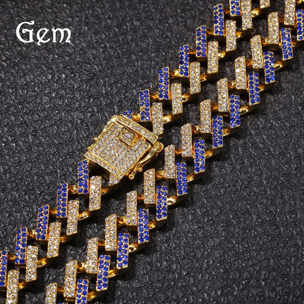 cuban link chains men's 15mm strip cuban chain exaggerated personalized imitation gold colored diamond miami hip-hop necklace, Silver
cuban link chains men's 15mm strip cuban chain exaggerated personalized imitation gold colored diamond miami hip-hop necklace, Silver