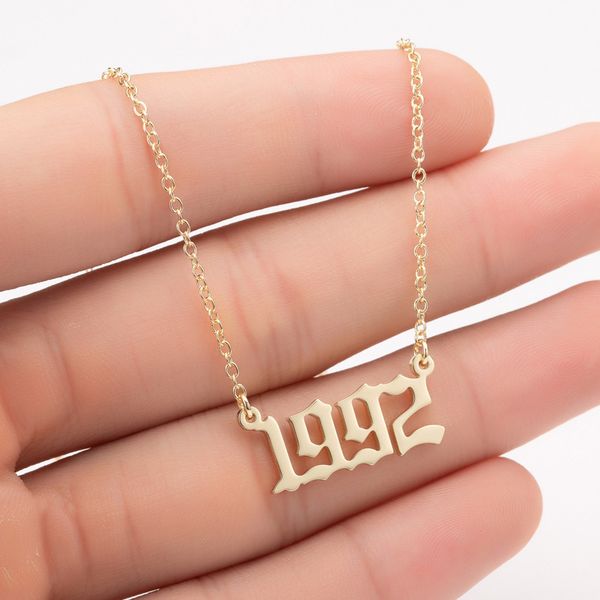 fashion birth year number pendant necklace stainless steel gold silver handmade custom birth year initial necklaces special year 1980-2019
fashion birth year number pendant necklace stainless steel gold silver handmade custom birth year initial necklaces special year 1980-2019