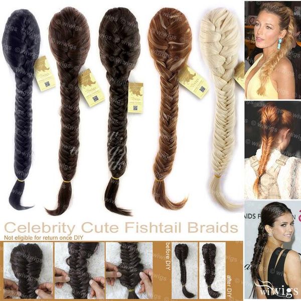 european and american ponytail hair products clip-on drawstring fish bone braided high temperature chemical fiber 27 colors in stock, Black
european and american ponytail hair products clip-on drawstring fish bone braided high temperature chemical fiber 27 colors in stock, Black