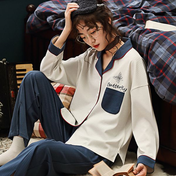 cotton pajama set turn-down collar ladies pajamas sleepwear pyjamas women pijamas mujer tiacksuit large size -3xl, Blue;gray
cotton pajama set turn-down collar ladies pajamas sleepwear pyjamas women pijamas mujer tiacksuit large size -3xl, Blue;gray